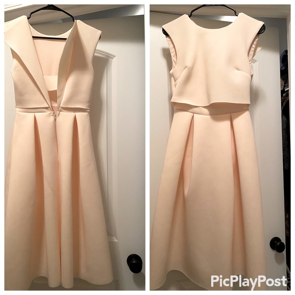 Peach/Light pink layered dress